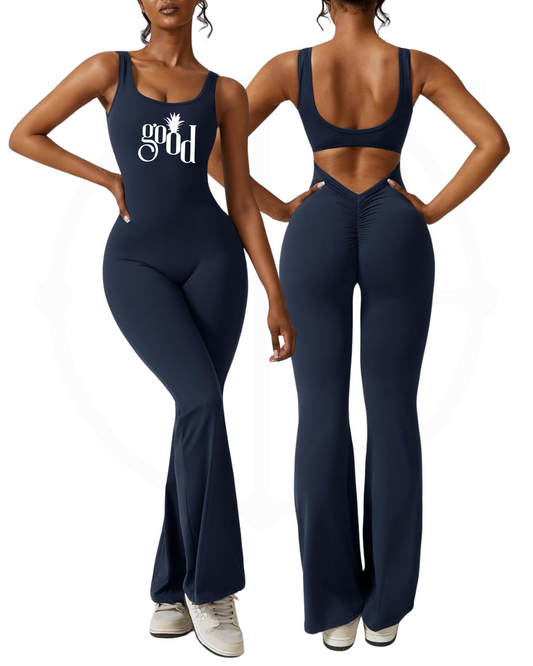 GOOD FRUITE Signature Jumpsuit – Navy Blue